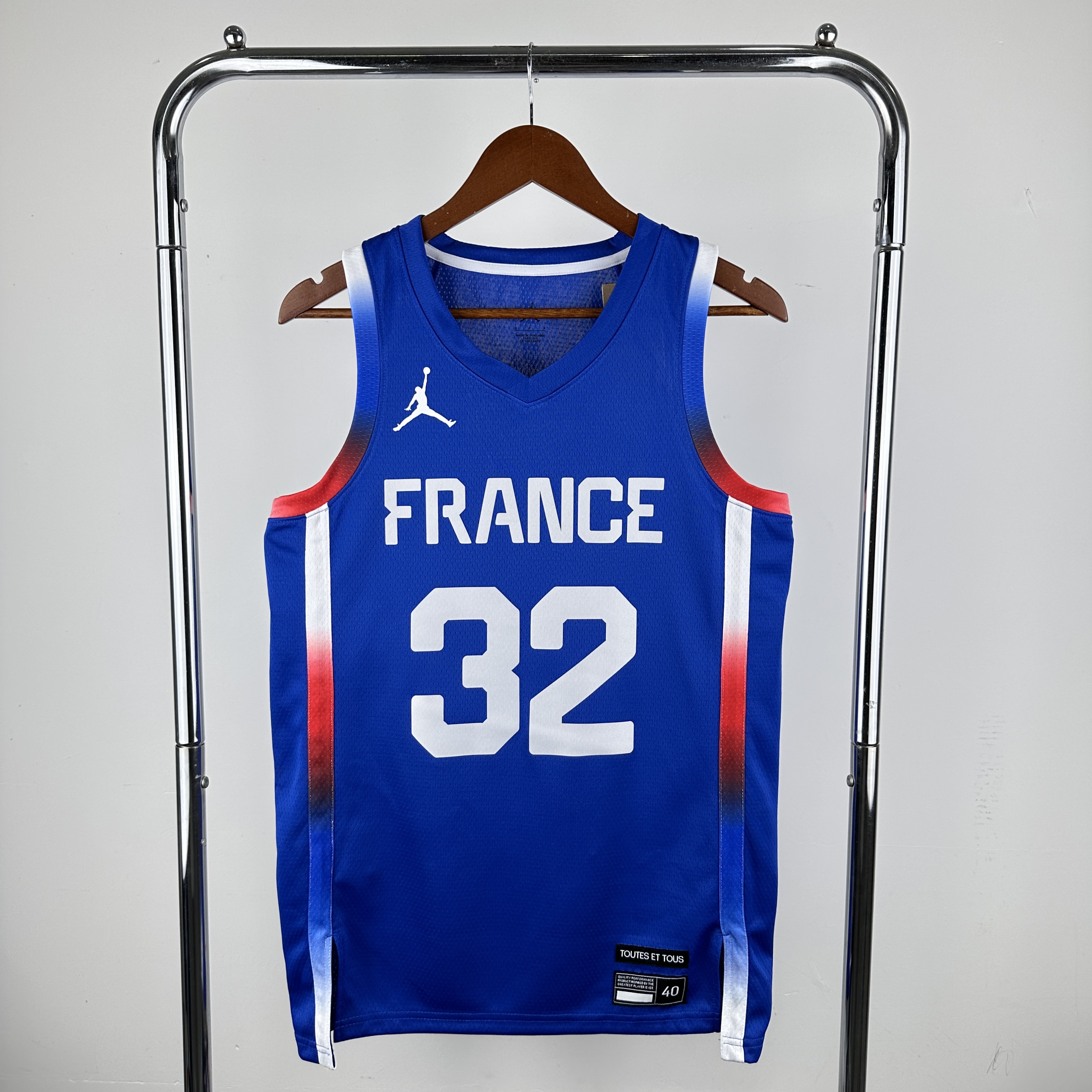 2024 Olympic France team 32 Wembanyama Blue NBA Jersey